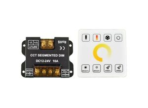 8435427136025 - Barcelona Led - Doppelter weißer CCT-Controller für LED-Streifen mit RF-Touchpanel - 5-24V DC