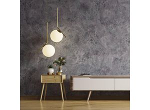 8435427137985 - Barcelona Led - hermi Pendelleuchte mit Opalglas-Kugel - E27 - Inspiration Flos ic S1 Farbe Gold­far­ben - Gold­far­ben