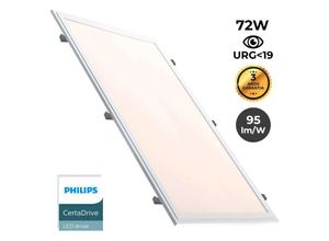 8435427138852 - Barcelona Led - LED-Einbaupanel 1200X600mm Slim 72W philips driver UGR19 mit Montage kit Lichtfarbe Warmweiß 3000K - Warmweiß 3000K