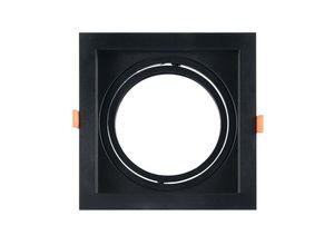 8435427140640 - Barcelona Led - Quadratischer Kardanring aus Polycarbonat für QR111 oder AR111 Glühbirne - Schnittgröße 155 x 155 mm Farbe Schwarz - Schwarz