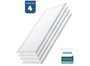 8435427142286 - Barcelona Led - Packung 4 schlanke LED-Paneele 120x30cm 44W 3980lm UGR19 Lichtfarbe Warmweiß - Warmweiß