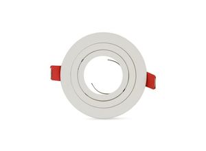 8435427144464 - Barcelona Led - premium schwenkbarer runder Downlight-Ring für LED-GU10-Glühbirne Farbe Weiß - Weiß