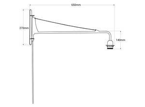 8435427146857 - Barcelona Led - Verstellbare Wandleuchte mit Kabel und Stecker Pitt   Inspiration Petite Potence Farbe Weiß - Weiß