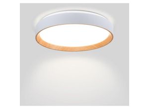 8435427157594 - Barcelona Led - cct led Deckenleuchte in Holzoptik 24W Ø40cm - Weiß