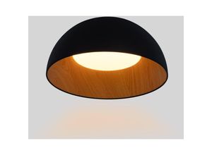 8435427157778 - Barcelona Led - cct led Deckenleuchte 24W Holzoptik ø50cm - schwarz