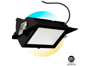 8435427172559 - Rechteckiger LED-Einbaustrahler - Schwenkbar - CCT 38W - Schwarz