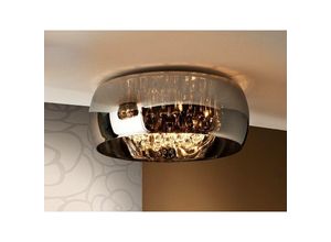 8435435323783 - Schuller Lighting - Schuller Argos - 6 Licht dimmbare Crystal Flush Deckenleuchte mit Fernbedienung Chrom Spiegel G9