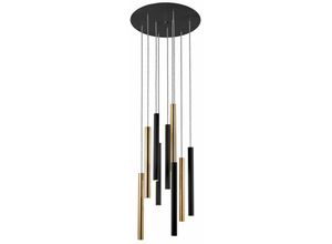 8435435329624 - Schuller Lighting - Schuller Varas - Pendelleuchte Cluster Drop glänzendes Gold Mattweiß