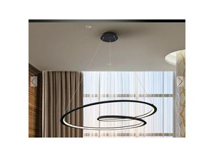 8435435330316 - Schuller Lighting - Schuller Looping Moderne Designer led Ring Swirl Pendelleuchte Mattschwarz 2700lm 3000K