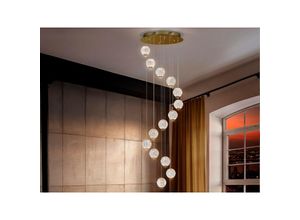 8435435332037 - Schuller Lighting - Schuller Austral Moderne Cluster Drop 5-flammige LED-Pendelleuchte kugelförmige geschnitzte Kristallkugeln 1264lm 3200K