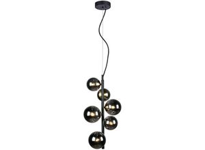 8435435332938 - Schuller Lighting - Schuller astros 6 Light Globe Pendel-Deckenleuchte Schwarz matt Spiegelgrau G9