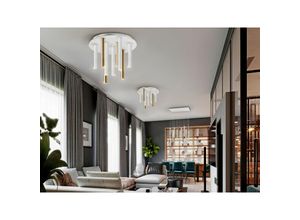 8435435333256 - Schuller Lighting - Varas Dimmbare Deckenleuchte 9-Licht-Cluster-Tropfen Gold Mattweiß dimmbar 3000K