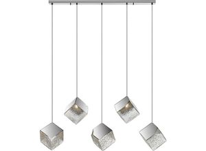 8435435335465 - Schuller Lighting - Schuller Priscila Bar-Hänge-Deckenleuchte 5-flammig Chrom strukturiertes G9