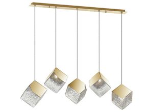 8435435335472 - Schuller Lighting - Schuller Priscila Bar-Hänge-Deckenleuchte 5-flammig golden strukturiertes G9