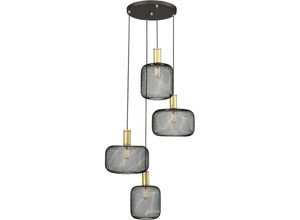 8435435335588 - Schuller Lighting - Schuller Osiris Cluster-Anhänger-Deckenleuchte 4-flammig mattschwarz und goldfarben E27