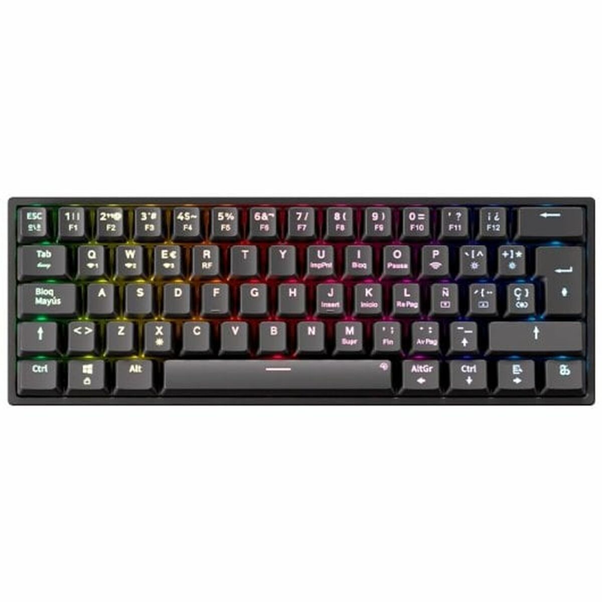 8435443704338 - Drahtlose Tastatur Schwarz Qwerty Spanisch