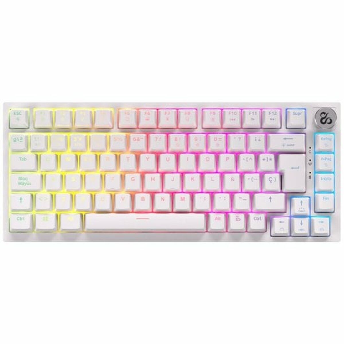 8435443704369 - Drahtlose Tastatur Weiß Qwerty Spanisch