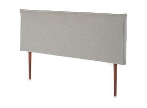 8435487715437 - Marckonfort - Gepolstertes Kopfteil Berlin 140x100 cm Stoff grau 8 cm tief inkl Aufhängebügel - Grau