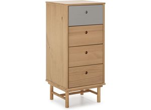 8435487723173 - Nachtkommode Magnus 4 Schubladen Massivholz 40 cm (b) 40 cm (t) 94 cm (h) - Holz