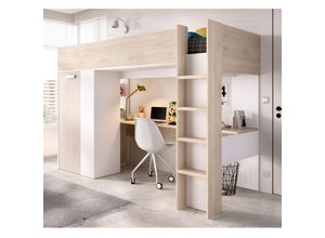 8435493129020 - Hochbett Mit Schreibtisch Und Schrank Biniki