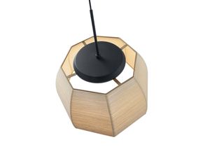 8435493737423 - LED-Hängelampe Tanit Ø 61 cm schwarz beige Stoff