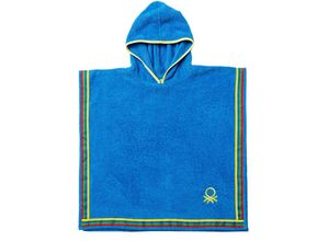 8435496466610 - - kinder poncho bademantel 65X65CM 380 gsm 100% baumwolle blau kinder sein