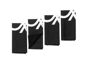 8435496478972 - - 4ER set tischsets 45X30CM polypropylen schwarz weiss