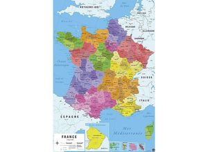 8435497203382 - Grupo Erik - Carte De France 2017 Poster Karte von Frankreich 2017