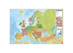 8435497251376 - Grupo Erik - Europakarte Poster Flaggen mit spanischen Beschriftungen Mapa de Europa