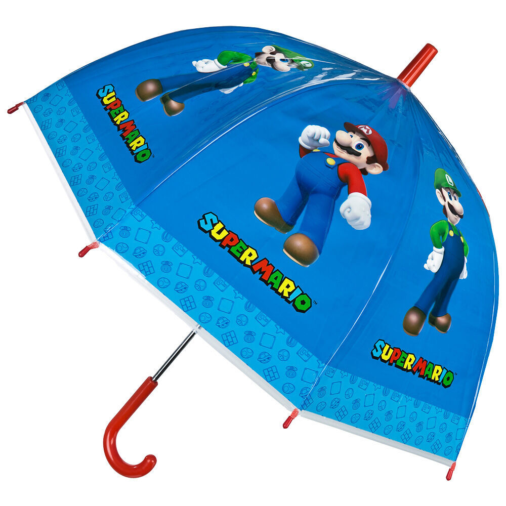 8435507867986 - Nintendo Super Mario und Luigi Kinder Regenschirm