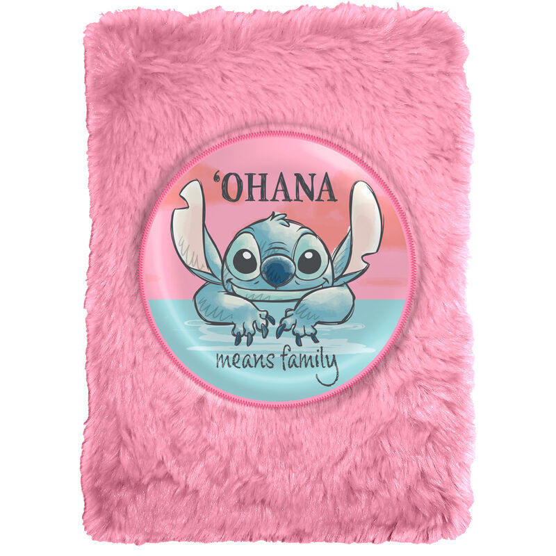 8435507884433 - Notizblock aus Plüsch Mädchen Disney Stitch