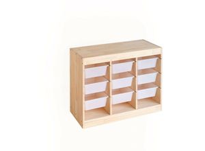 8435507950442 - Sklum - Aufbewahrung mit Boxen aus Holz Nopik Kids 9 Schubladen