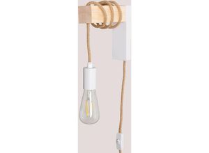 8435507984270 - Sklum - Wandlampe Tina Natural Weiss - Natur - Weiss - Natur