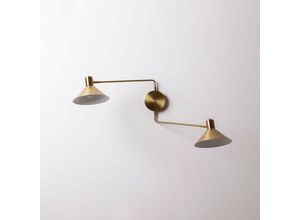 8435507989183 - Doppelwandleuchte Twin Metallic Gold - Gold - Sklum