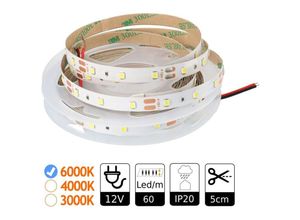 8435523810898 - Jandei - LED PIRAs 12V Weißer Kalt 6000K 300LED BOUMS 5 Meter IP20 Interior SMD2835 Hochwertiges Klebstoffbasis 3M Alle 5 Zentimeter schneiden