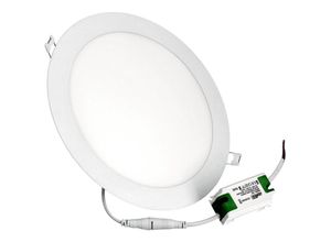 8435523813400 - Jandei - Downlight -LED 18W runde Ebene des weißen Lichts 6000k matt weiß Aro Aluminium für 200-205 mm Hohl