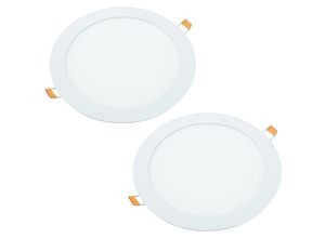 8435523821634 - Jandei - 2x Downlight led 18W Redondo Embrar 3000K Matt White Aro Aluminium für 200-205 mm Downlight led led