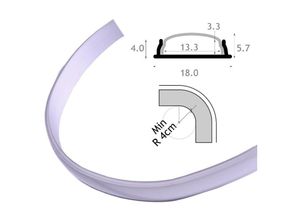 8435523821641 - Flexible Aluminiumprofil für 18x4mm led -Streifen - Jandei