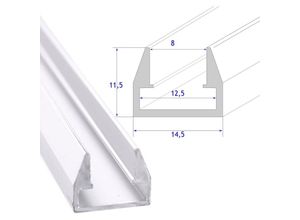 8435523822945 - Aluminiumprofil led -Kristallregal 8 mm Stange 2 Meter - Jandei