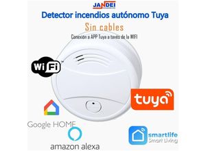 8435523837741 - Autonomous Fire Detektor WiFi Tuya Smart App Amazon Alexa Google Home Security App Tuya - Jandei