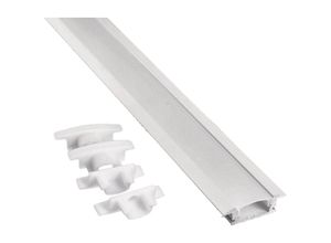 8435523842738 - Aluminiumprofil Tira führte zum Einbetten 2m lang 245x175 mm Leeres Finish - Jandei