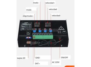 8435523843414 - Programmierbarer Controller 6000 Pixel 8 led -Kanäle - Jandei