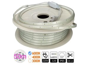 8435523843841 - Jandei - LED -Streifen 220 V SMD2835 120LEDS M 6W 6000K OUTER IP65 BOBINA 50 Meter