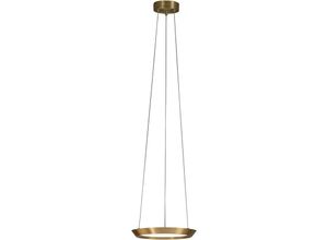 8435526846191 - Grok Saturn - led Runde runde Decke Anhänger Satin Gold Phase Cut Dimmen 31cm 1300lm 2700K