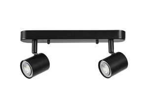 8435526866663 - Forlight Lighting - Forlight Keeper Double - Twin Adjustable Spotlight GU10 Schwarz