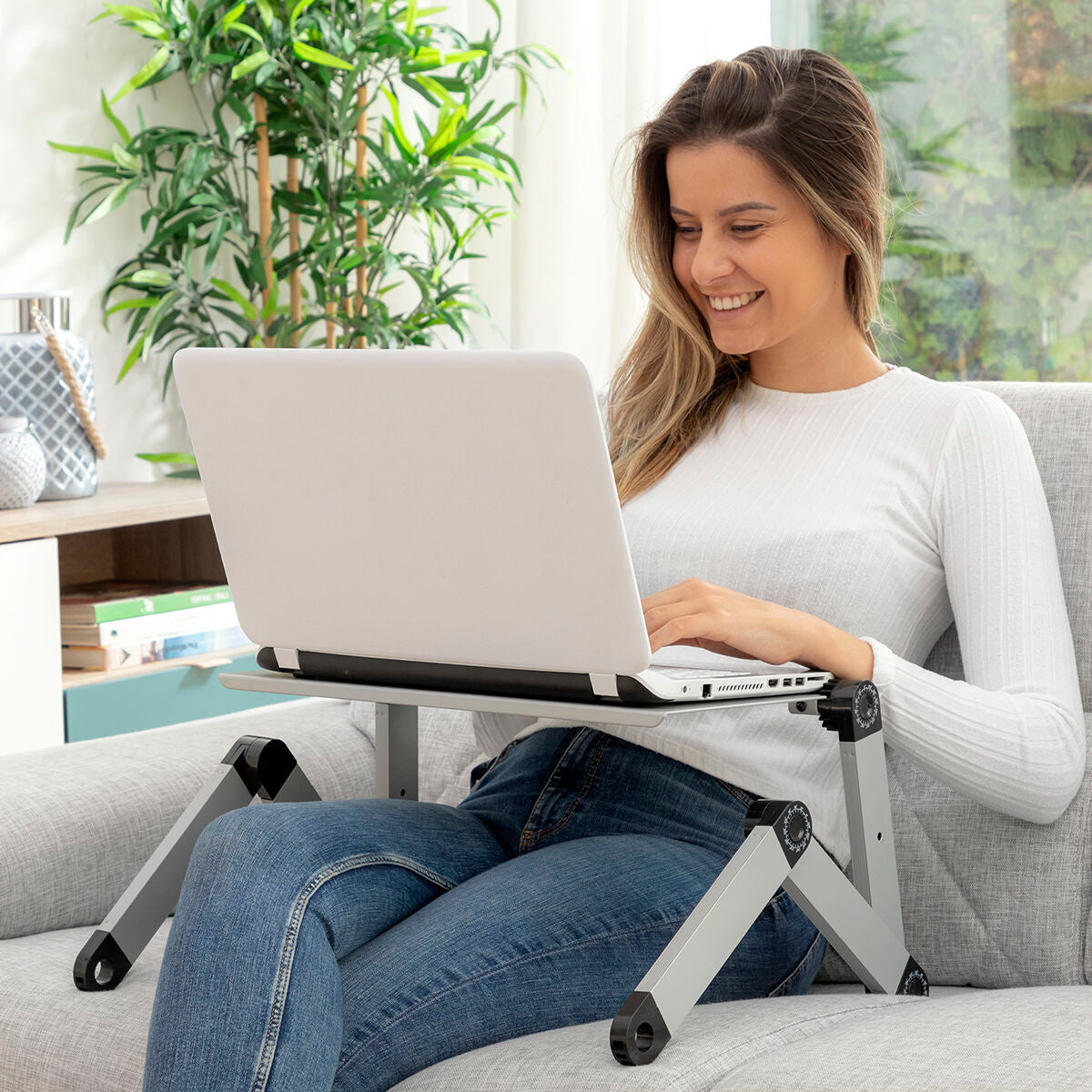 8435527817404 - Einstellbarer Laptop-Tisch mit mehreren Positionen Omnible InnovaGoods