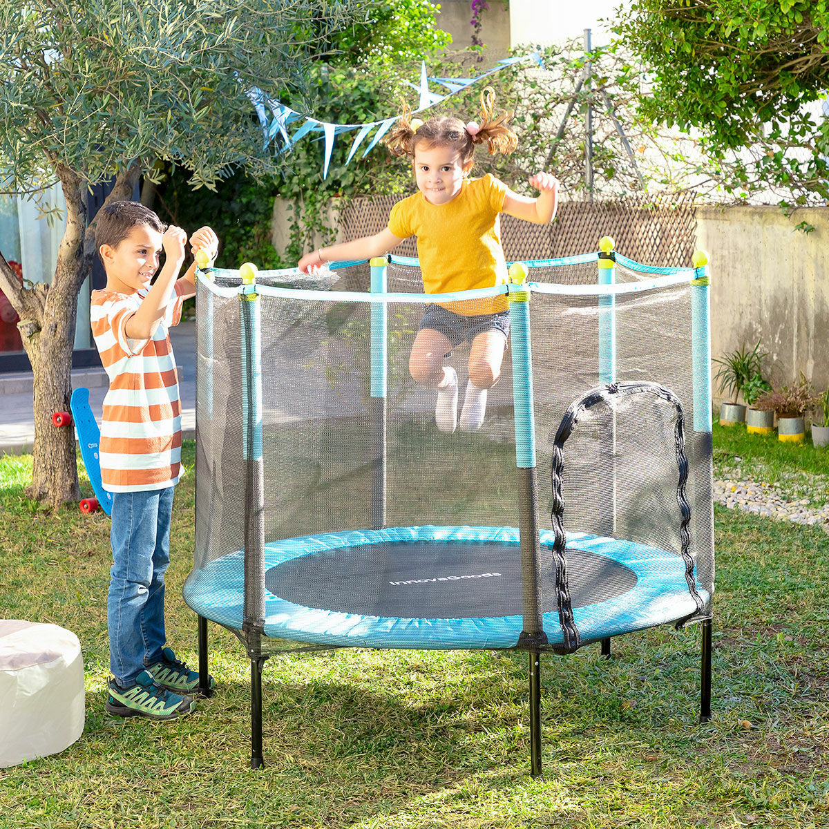 8435527821623 - Kindertrampolin mit Sicherheitsnetz Kidine InnovaGoods