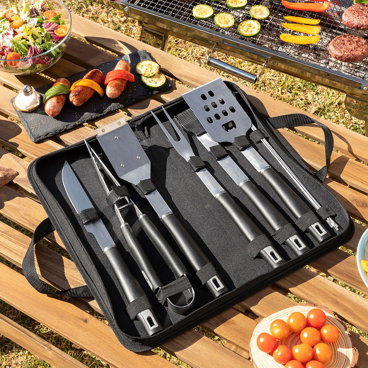 8435527824792 - Grillzubehör-Set mit Tragetasche BBSet 12 Stücke