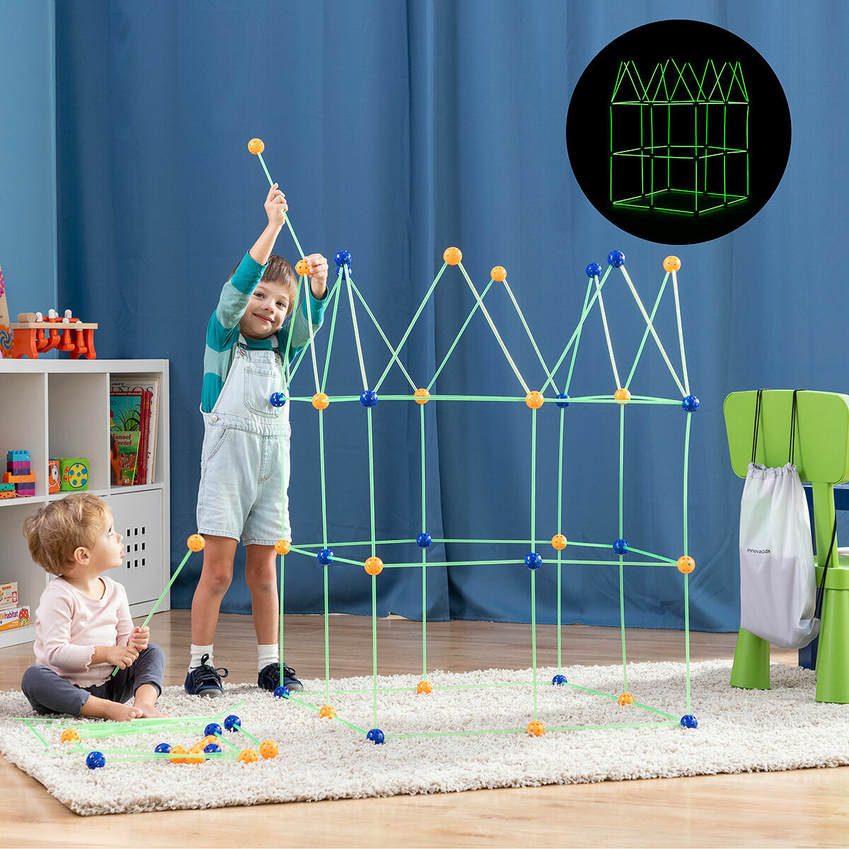 8435527825867 - Children’s Fort Building Kit Builkitt 155 Pieces