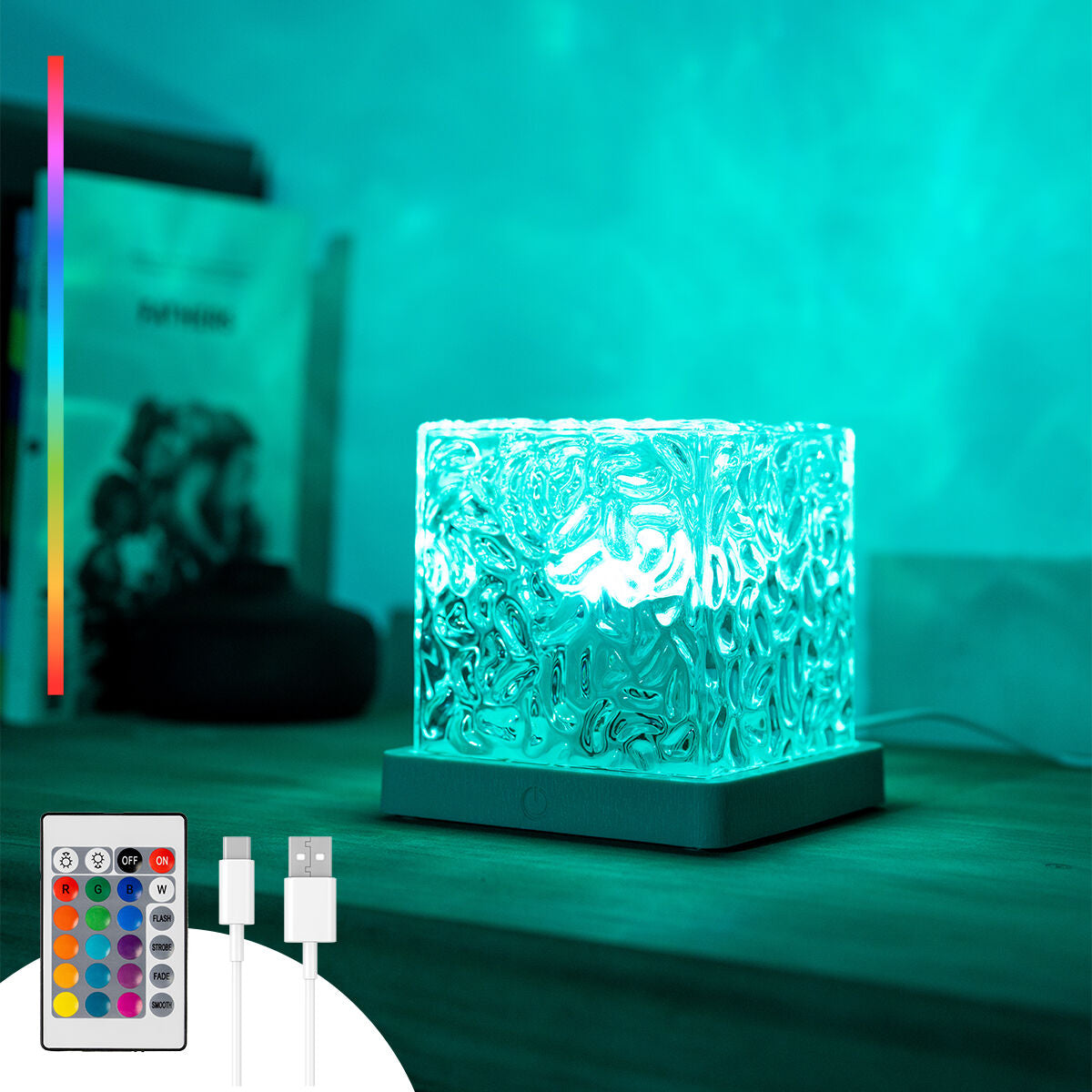 8435527827038 - Wiederaufladbarer Aurora Borealis LED-Projektor Boralamp InnovaGoods